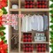 6 Pcs Buffalo Plaid Storage Bins Christmas 10'' Buffalo Plaid Foldable Fabric Storage Cube with Handles Christmas Basket Storage Box Organizers for Toys Shelf Closet Home Gift(Red and Black)